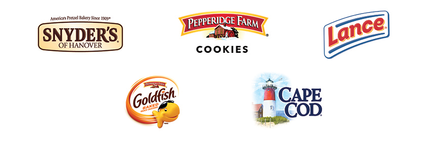 Snyder's of Hanover, Pepperidge Farm Cookies, Lance, Goldfish, Cape Cod